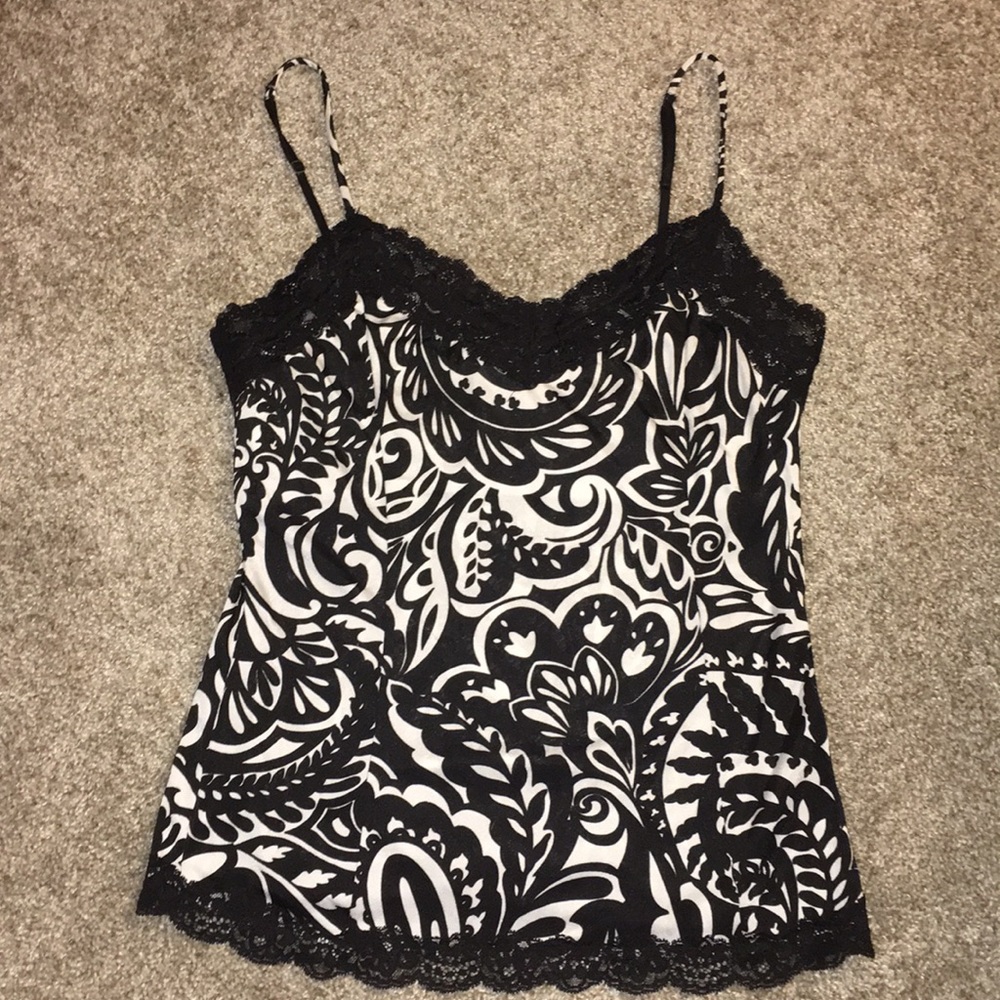 Black and white cami